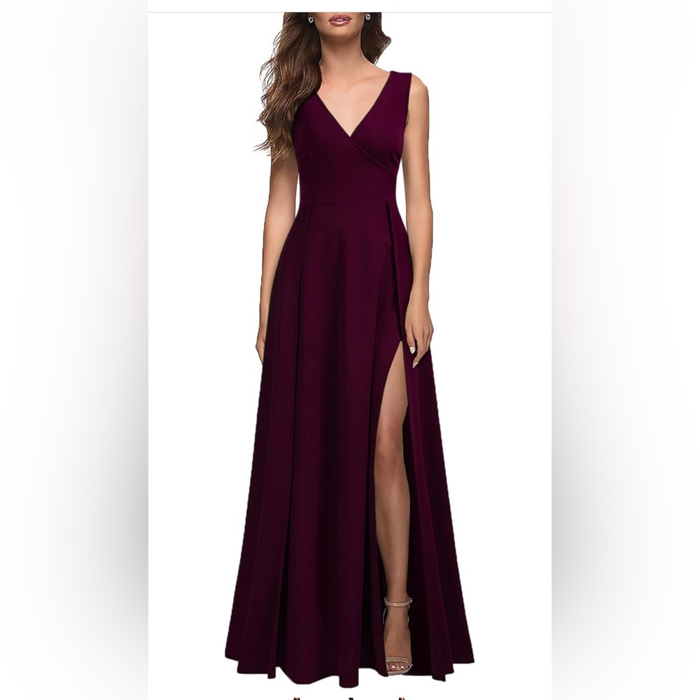 Burgundy Evening Gown or Bridesmaid Dress - wine red, full length maxi dress